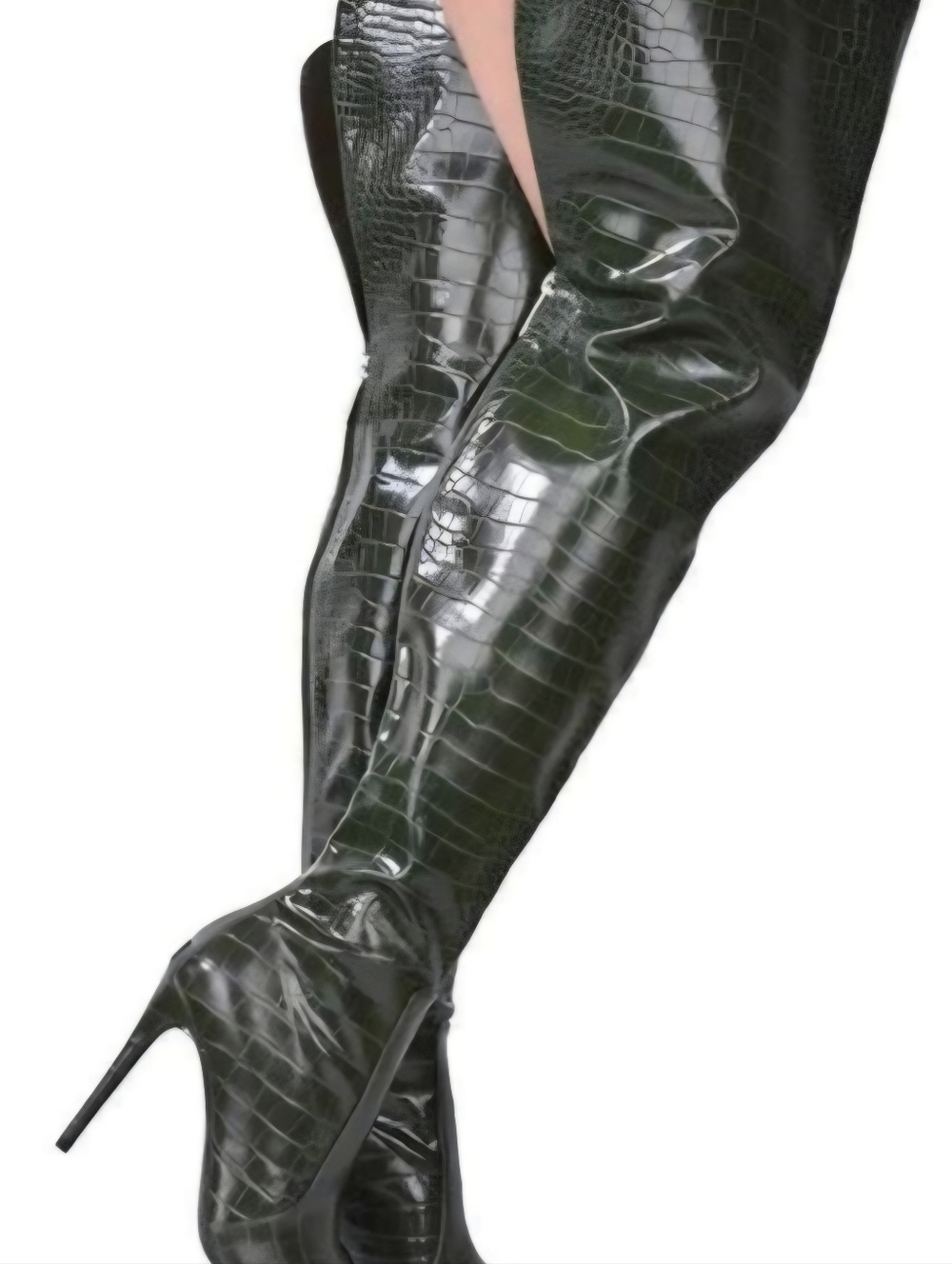 Olive Green Gator Boots